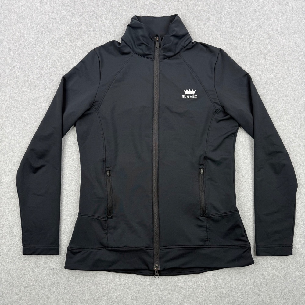 Peter Millar Jacket Womens Medium Black Summit Golf Crown Full Zip Performance